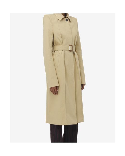 McQueen Natural Belted Waist Trench Coat