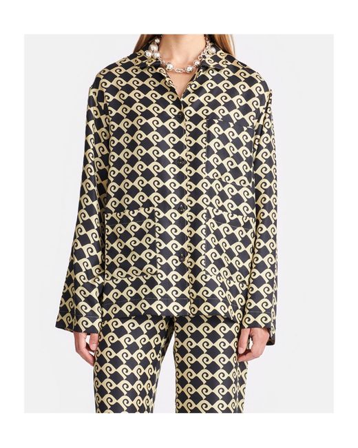 Nanushka Green Geometric Shirt