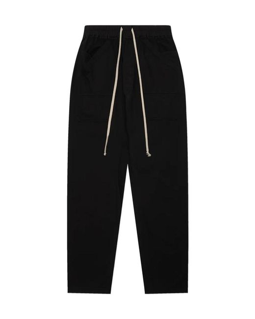 Rick Owens Red Drawstring Drop-Crotch Cargo Trousers for men