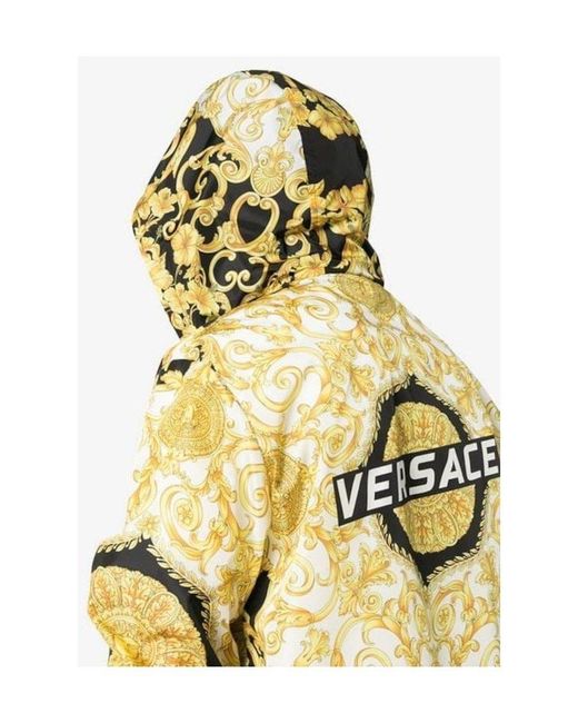 Versace Metallic Baroque Print Hooded Jacket for men