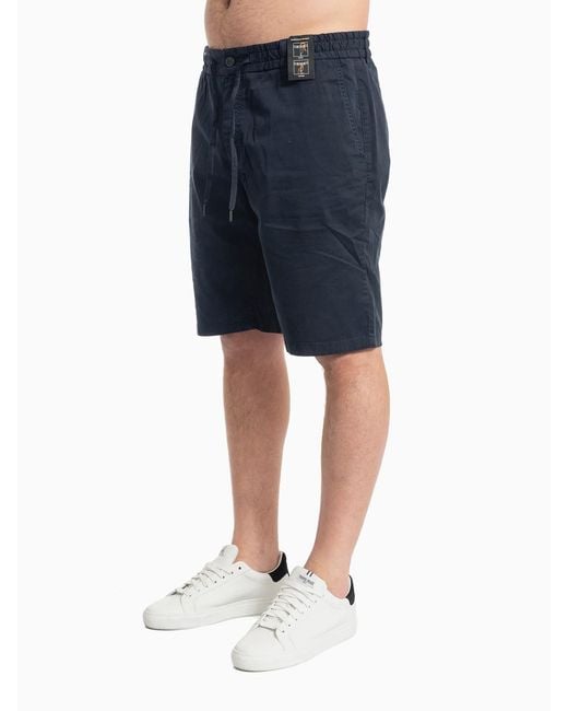 Boss Blue Relaxed Fit Drawstring Shorts for men