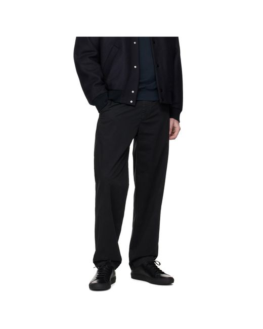 A.P.C. Black Button-Closure Straight-Leg Trousers for men