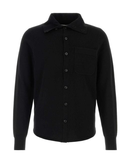 Dries Van Noten Black Single-Breasted Shirt for men