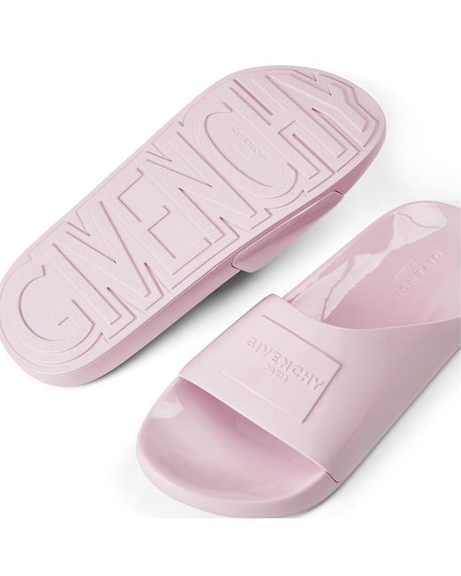 Givenchy Pink Giv Label Pool Sliders
