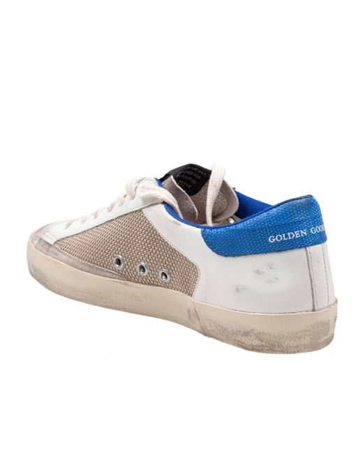 Golden Goose Deluxe Brand White Super Star Lace-Up Sneakers for men