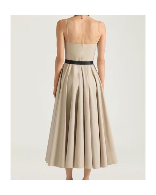 Givenchy Natural Pleated A-Line Midi Dress