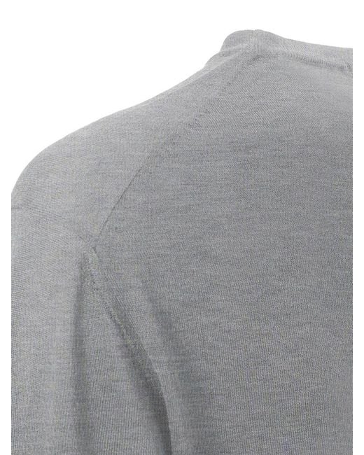 Malo Gray Giacomo Crew Neck for men