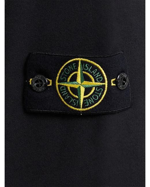 Stone Island Black Brushed Cotton Sweatshirt for men