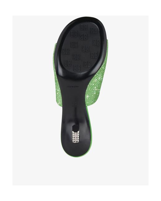 Givenchy Green G Cube Embellished Mules