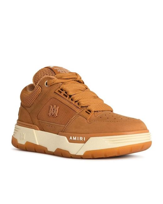 Amiri Brown Ma Quad Debossed Lace-Up Sneakers for men