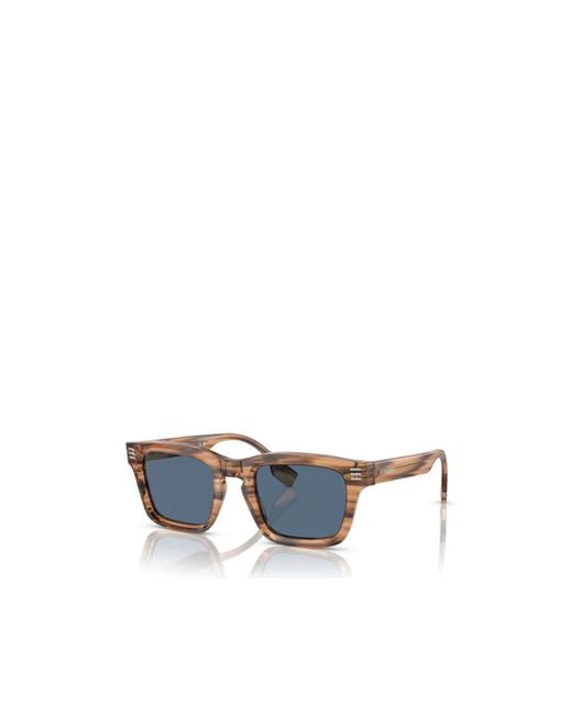 Burberry Blue Sunglasses With Rectangular Frames for men