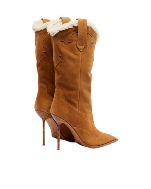 Paris Texas Brown Suede Cowboy Boots