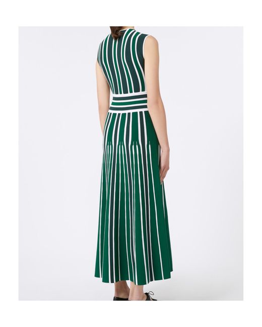 Max Mara Green Tallone Knitted Dress
