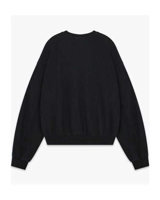 we11done Black Crew-Neck Sweatshirt for men