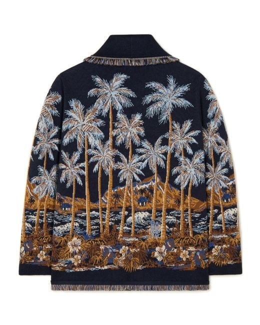 Alanui Blue Diamond Head Cardigan for men