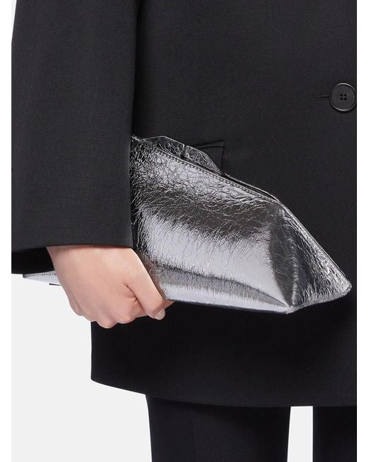 The Attico Gray The 8.30 Pm Oversized Clutch Bag