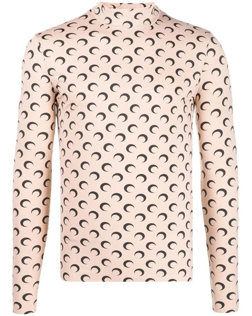 MARINE SERRE White Moon Print T-Shirt for men