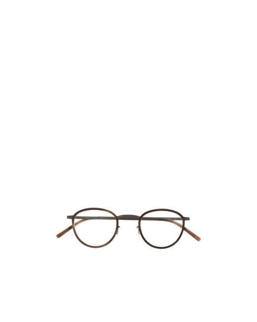 Mykita Metallic Tortoiseshell-Effect Round-Frame Glasses for men