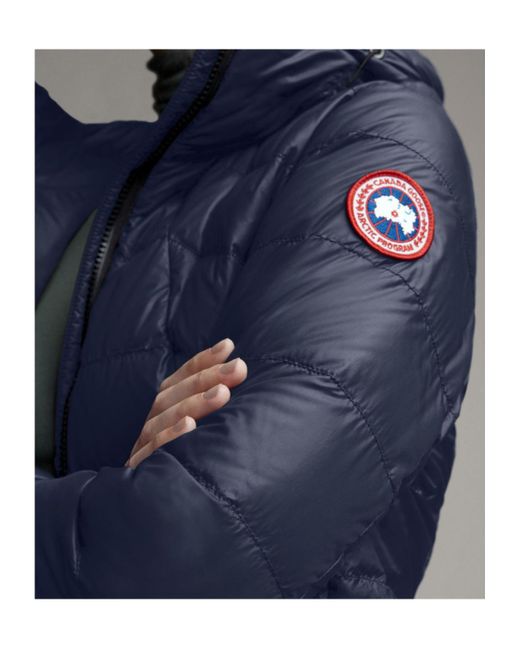 Canada Goose Blue Abbott Hooded Quilted Down Jacket