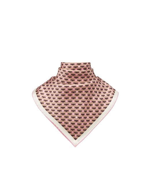 Fendi Pink Dots Silk Foulard