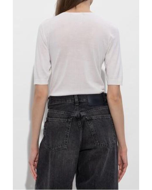 Fabiana Filippi White Crew Neck Knitwear