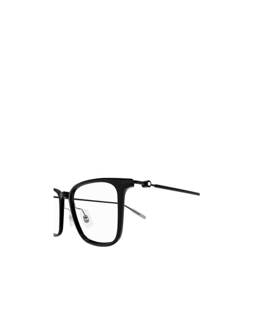 Montblanc White Eyewear Square Frame Glasses for men