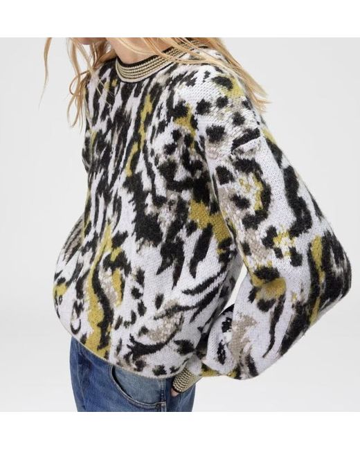 Missoni Black Animal Motif Crewneck Knitted Jumper