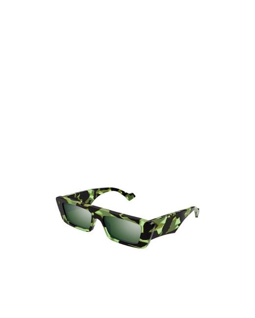 Gucci Green Eyewear Rectangle Frame Sunglasses for men