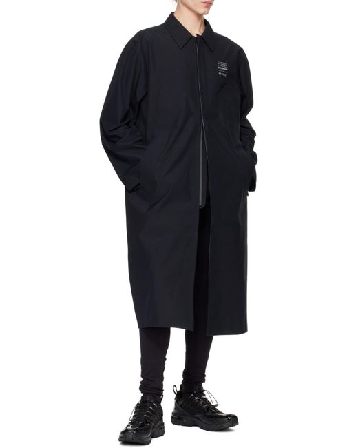 MM6 MAISON MARGIELA X SALOMON Black Mm6 X Salomon Gore-Tex Trench Coat for men