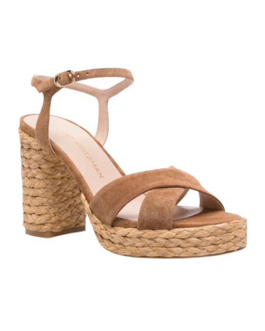 Stuart Weitzman Natural Platform Sandals