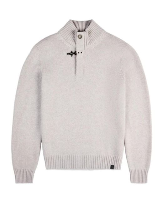 Fay White Virgin Wool Sweater for men