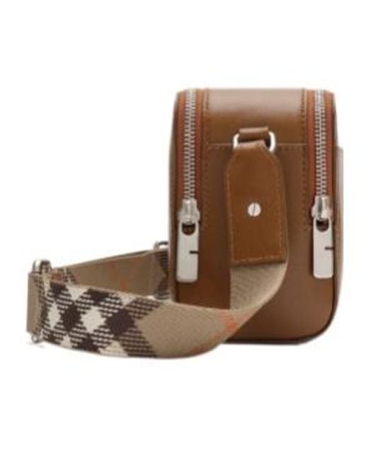 Burberry Brown Pop Check Crossbody Bag for men