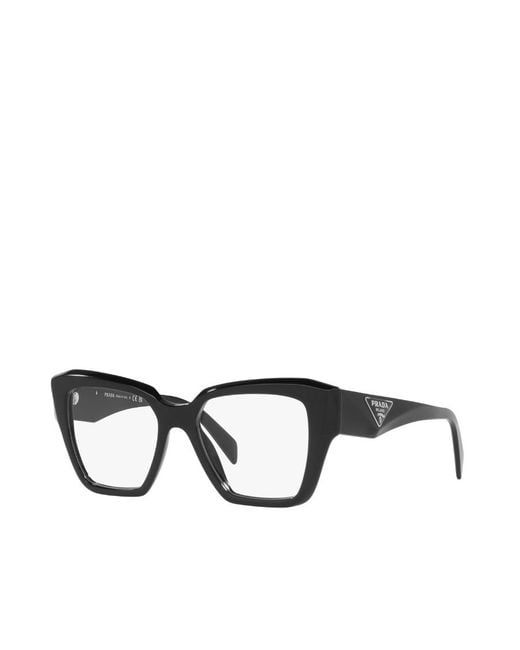 Prada White Eyewear Cat-Eye Glasses
