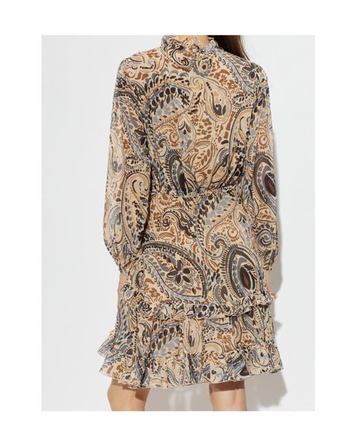 Etro Natural Long-Sleeved Dress