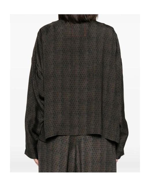 Uma Wang Brown Long-Sleeved Casual Jacket