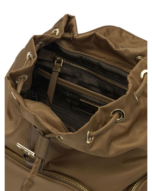 Prada Brown Buckle Zip-Fastening Backpack