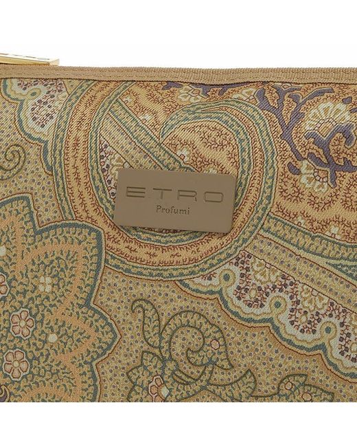 Etro Natural Zippered Clutch