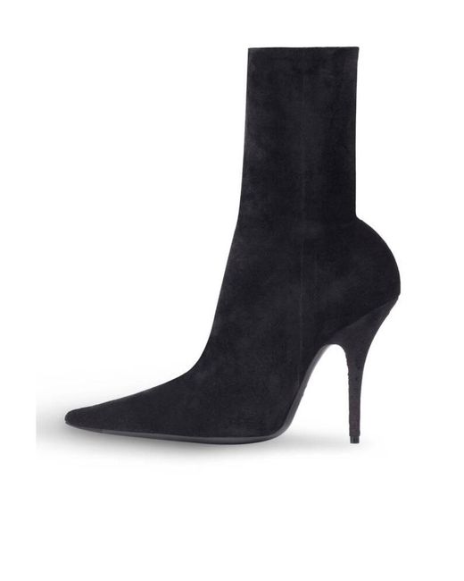 Balenciaga Black Knife Heeled Ankle Boots