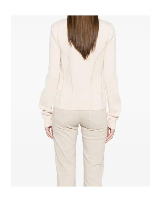Patrizia Pepe White Quilted Zip-Up Down Jacket
