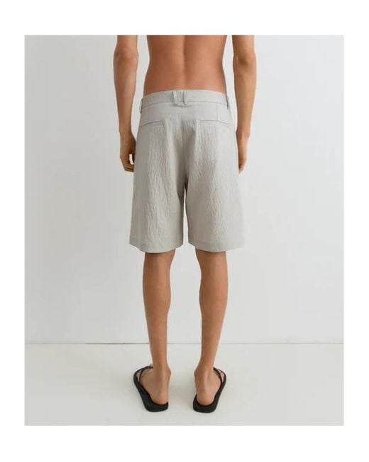 GIMAGUAS Gray Nicolas Pinstripe Shorts for men