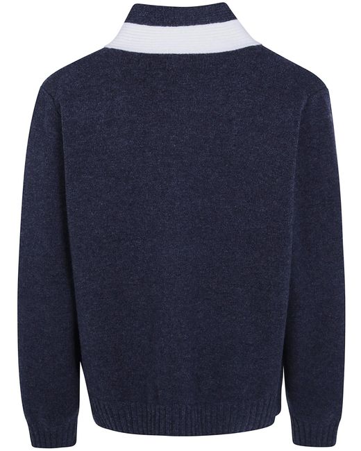 Sacai Blue Long-Sleeve Cardigan for men