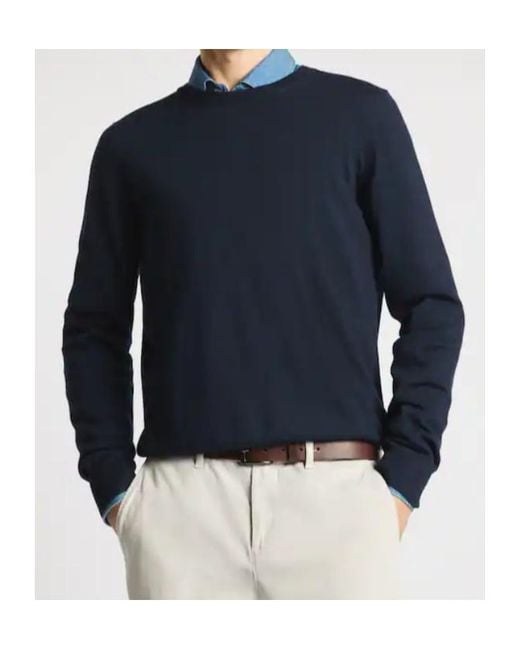 Fay Blue Round-Neck Jumper for men
