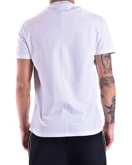 Neil Barrett White D.J. Bolt Cotton T-Shirt for men