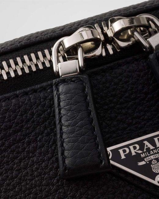 Prada Black Saffiano Leather Shoulder Bag for men