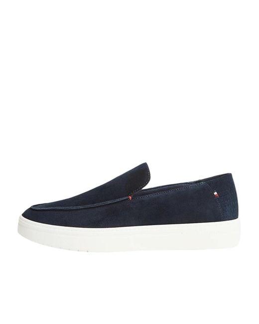 Tommy Hilfiger Blue Lightweight Suede Loafers for men