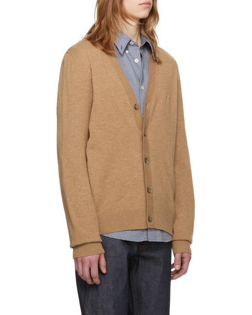 A.P.C. Natural Samuel Button-Down Cardigan for men