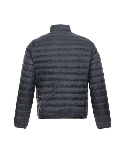 Emporio Armani Blue Double-Sided Down Jacket With Logo for men