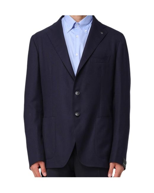 Tagliatore Blue Montecarlo Single-Breasted Blazer for men