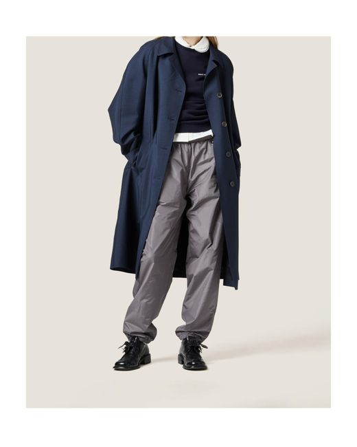 Miu Miu Gray Technical Silk Joggers