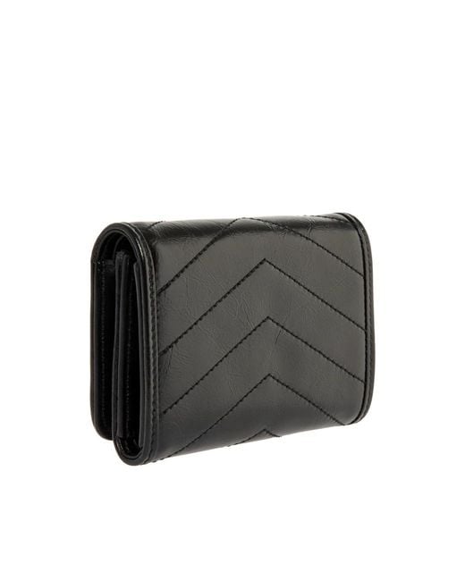 Saint Laurent Black Trifold Wallet